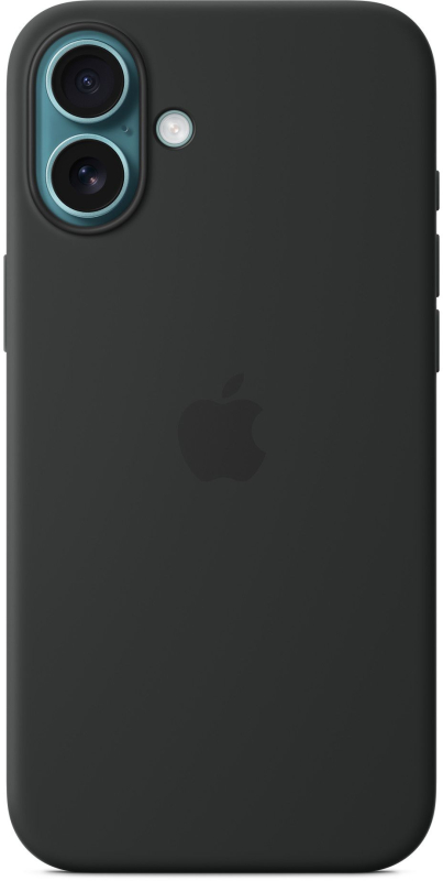 Чехол Apple для iPhone 16 Plus Silicone MagSafe, чёрный Чехол Apple для iPhone 16 Plus Silicone MagSafe, чёрный